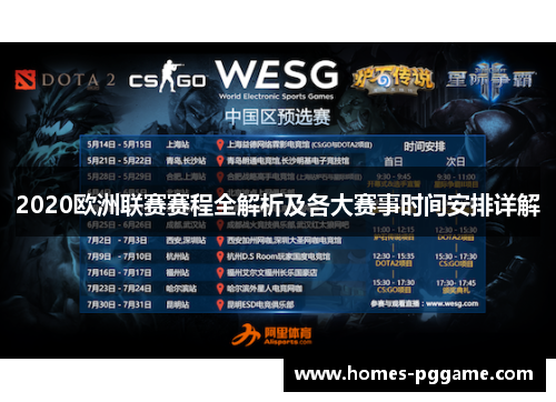 2020欧洲联赛赛程全解析及各大赛事时间安排详解