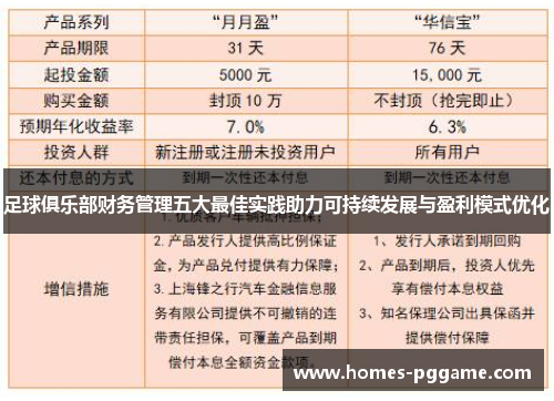 足球俱乐部财务管理五大最佳实践助力可持续发展与盈利模式优化