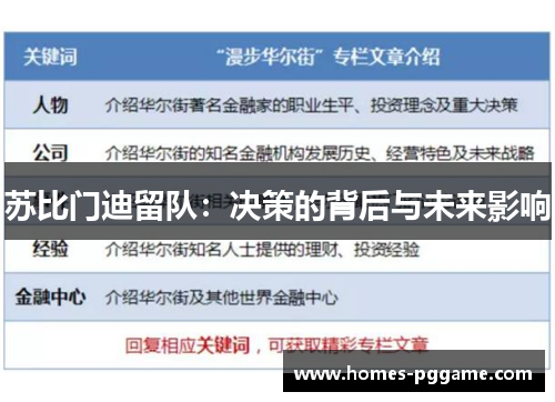 苏比门迪留队：决策的背后与未来影响