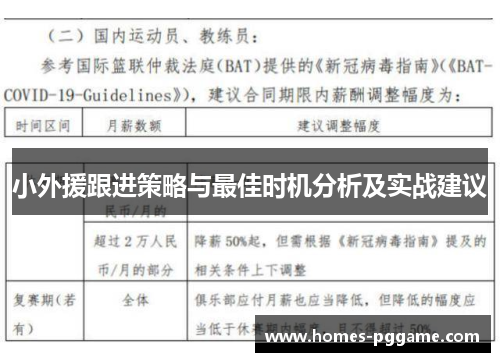 小外援跟进策略与最佳时机分析及实战建议